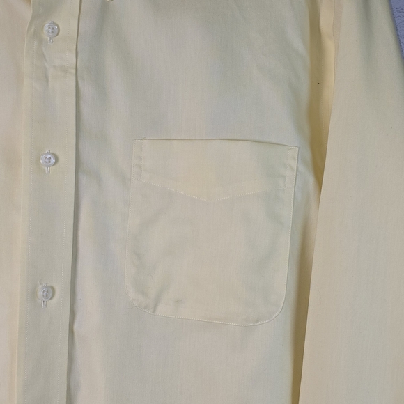 Lauren Ralph Lauren Mens Button Down Long Sleeve Yellow 17.5 - Picture 4 of 7